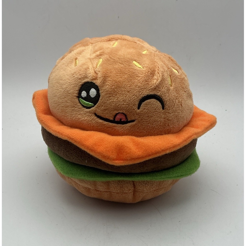 Russ Snackeez Bradley Burger Plush Cheeseburger 5" Food Toy Winking Eye 2018